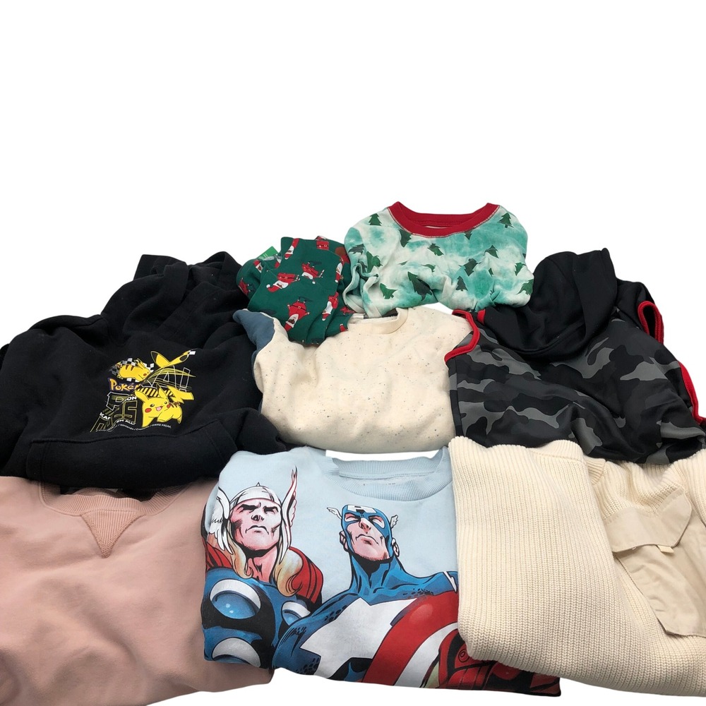 Boys Size 7-8 (M) Sweatshirts Sweaters BUNDLE Pajama Old Navy H&M Gap Marvel